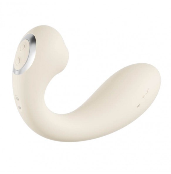 MizzZee - Naughty Whale Suction Wearable Vibrators (Chargeable - Beige)